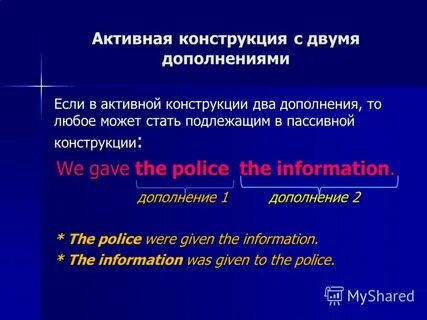 Пассивные конструкции это