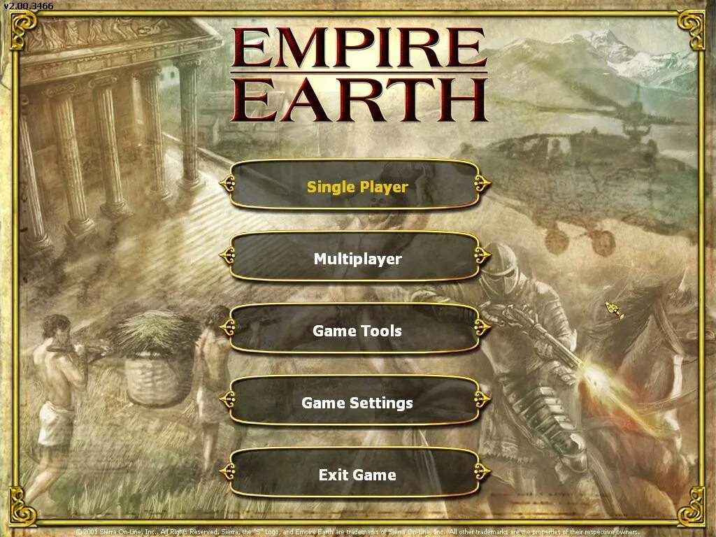 Империя том 1. Empire Earth 1 меню. Empire Earth 2 главное меню. Empire Earth меню. Игра Empire Earth 2001.