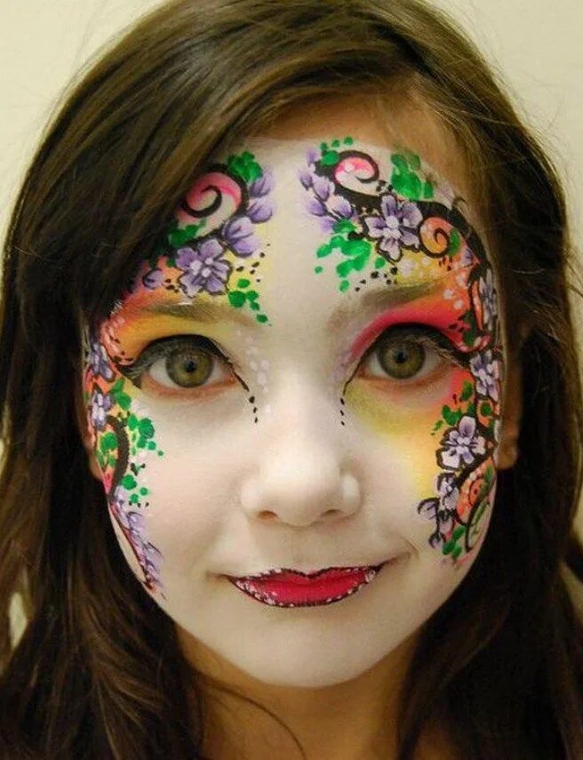 Как можно разукрасить. Арт макияж на лице у ребёнка. Фейс арт для детей. Лицо раскраска. Летний грим на лице.