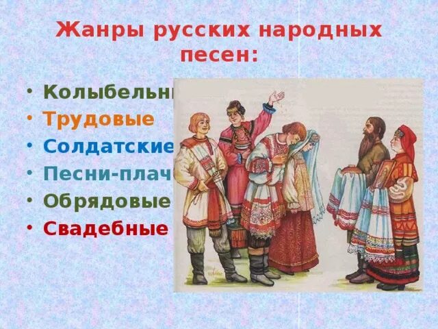 Название народной группы. Жанры русских народных песен. Жанры обрядовых песен. Жанры народных песен обрядовые. Название русских народных песен.