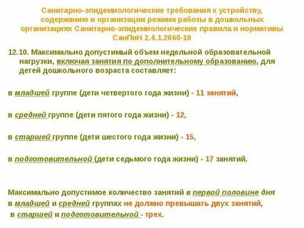 Образовательная нагрузка в первую половину