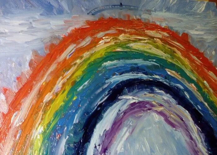 Радуга художник. Радуга маслом. Картины с радугой известных художников. Радуга живопись. Радуга живопись маслом.