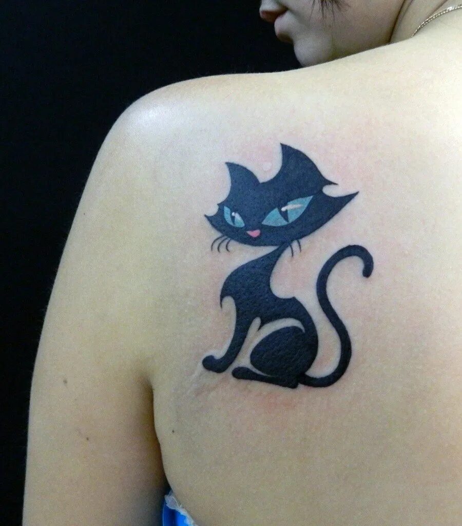 Тату кошка. Татуировки кошки для девушек. Тату черная кошка. Женские тату кошки. Что значит тату черно