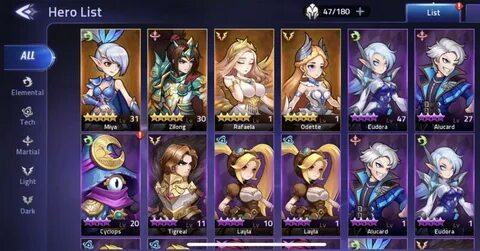 Mobile legends list