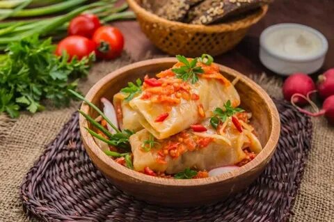 Голубцы с овощами и рисом