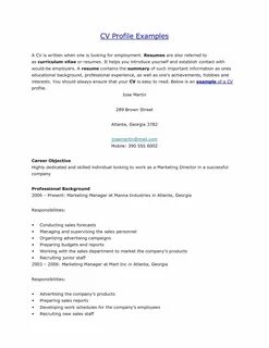 Profile examples