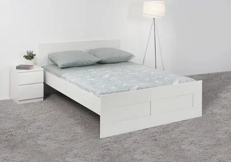 Двуспальная кровать белая 160х200