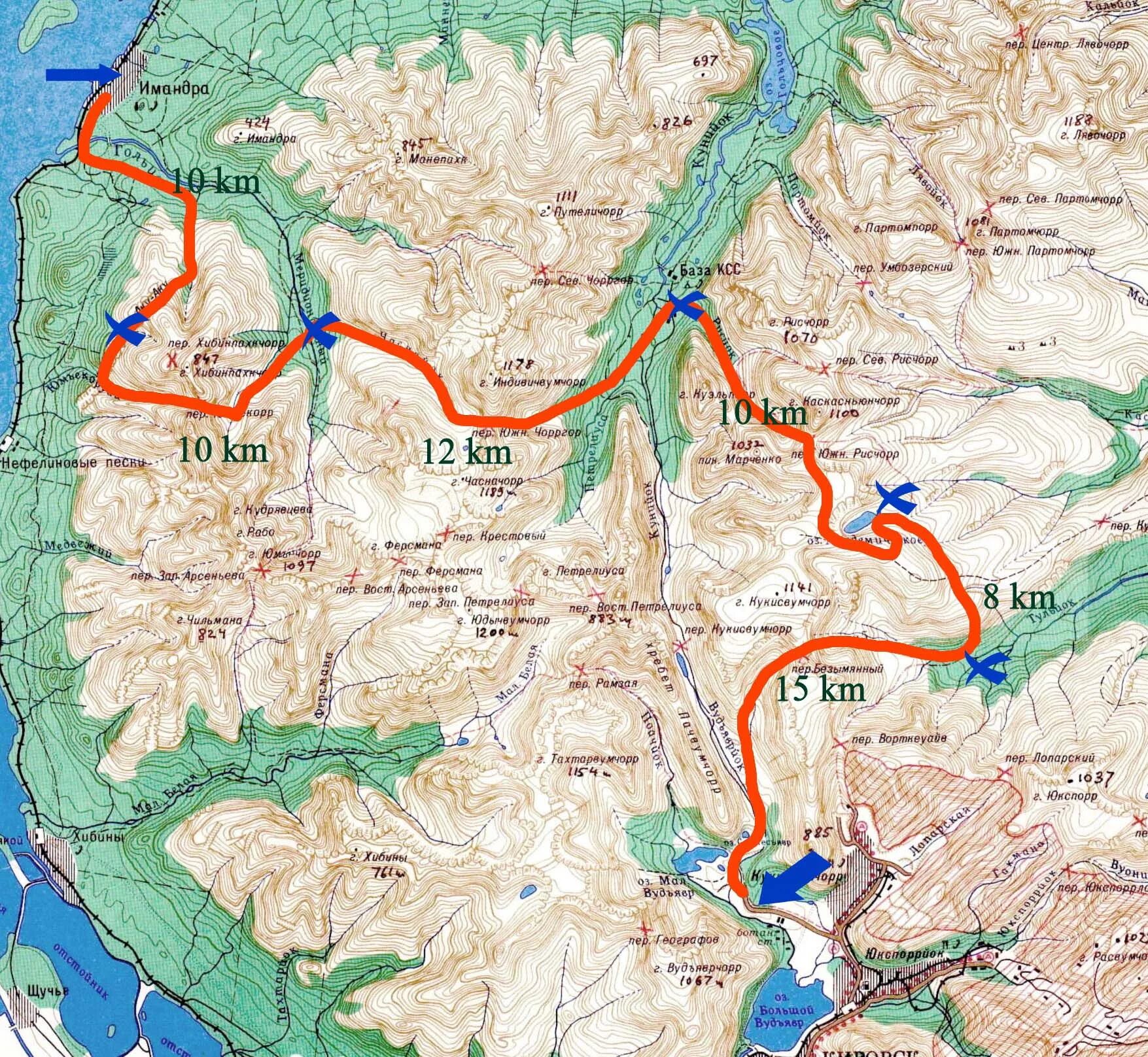 Горы расположенные в меридиональном направлении. Хибины туристические маршруты. Маршруты и карты походов в Хибины. Хибины Пеший поход карта. Карта Перевалов Хибины.