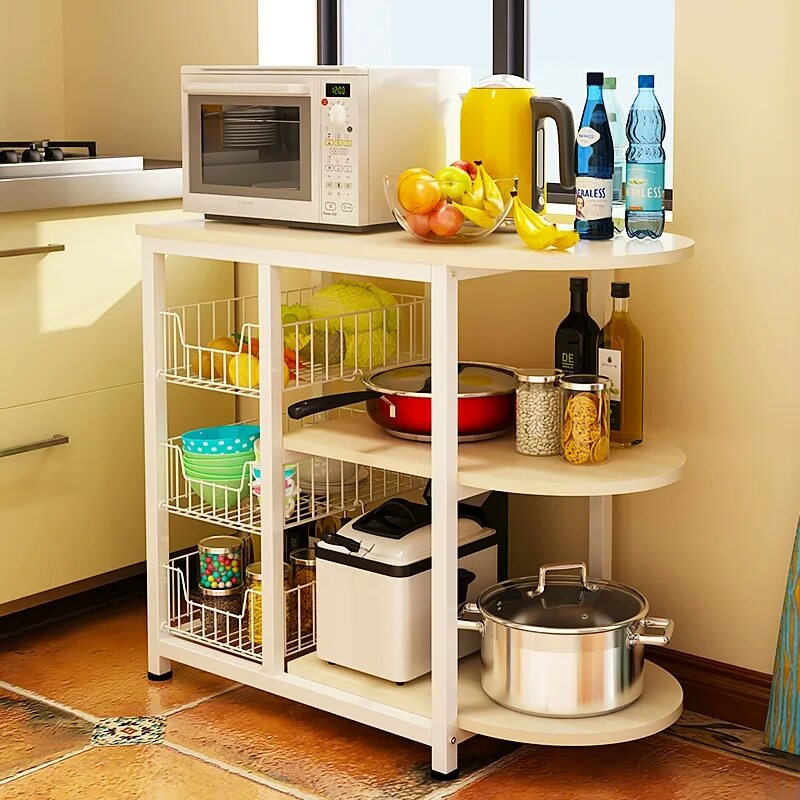 Полка для бытовой техники на кухне. Стеллаж Kitchen Storage Rack. Стеллаж на кухню для бытовой техники. Этажерка для кухни. Полка напольная для кухни.