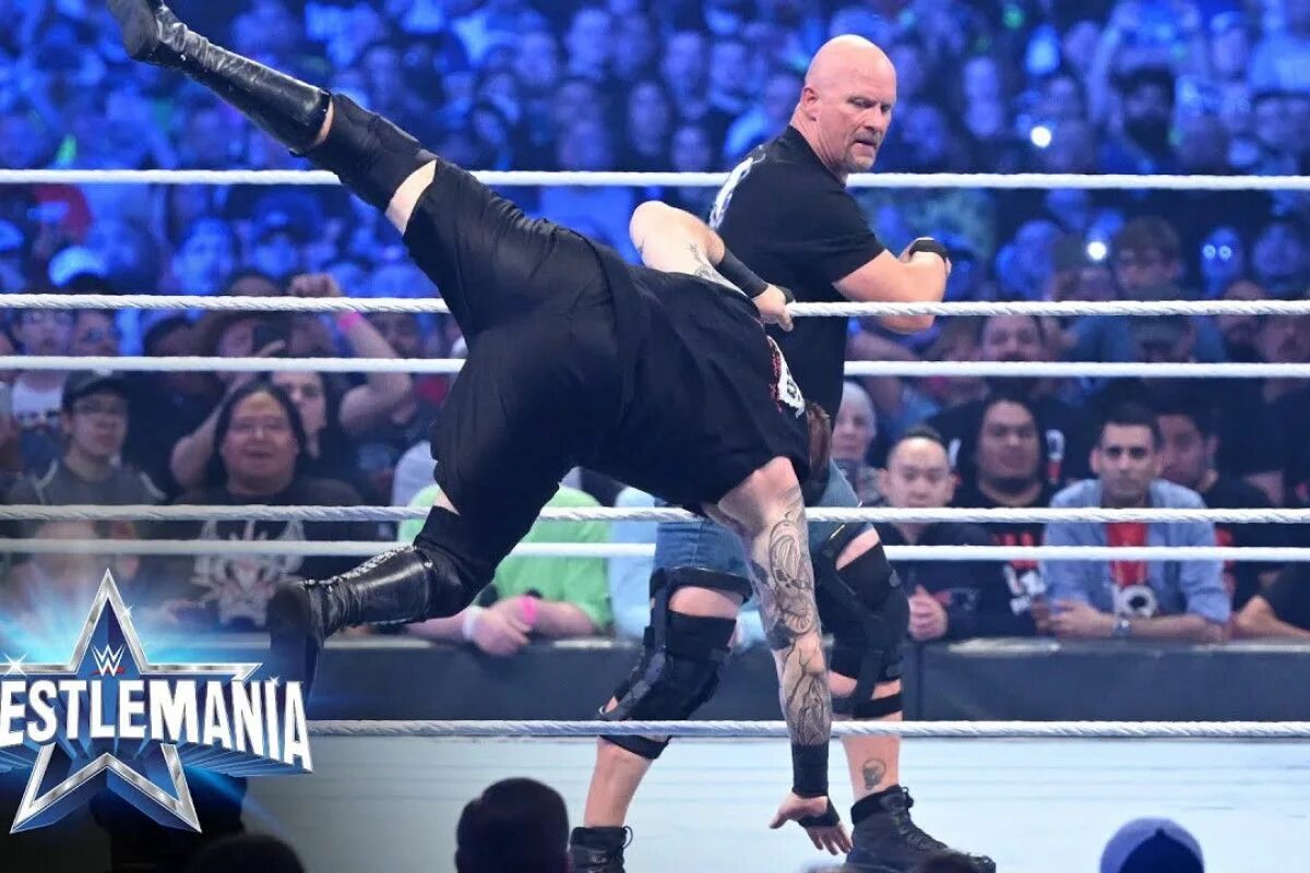 Steve vs stone. Стон колд рестлер сейчас. wwe wrestlemania 18 стив остин. stone cold возвращение. wrestlemania 2025.