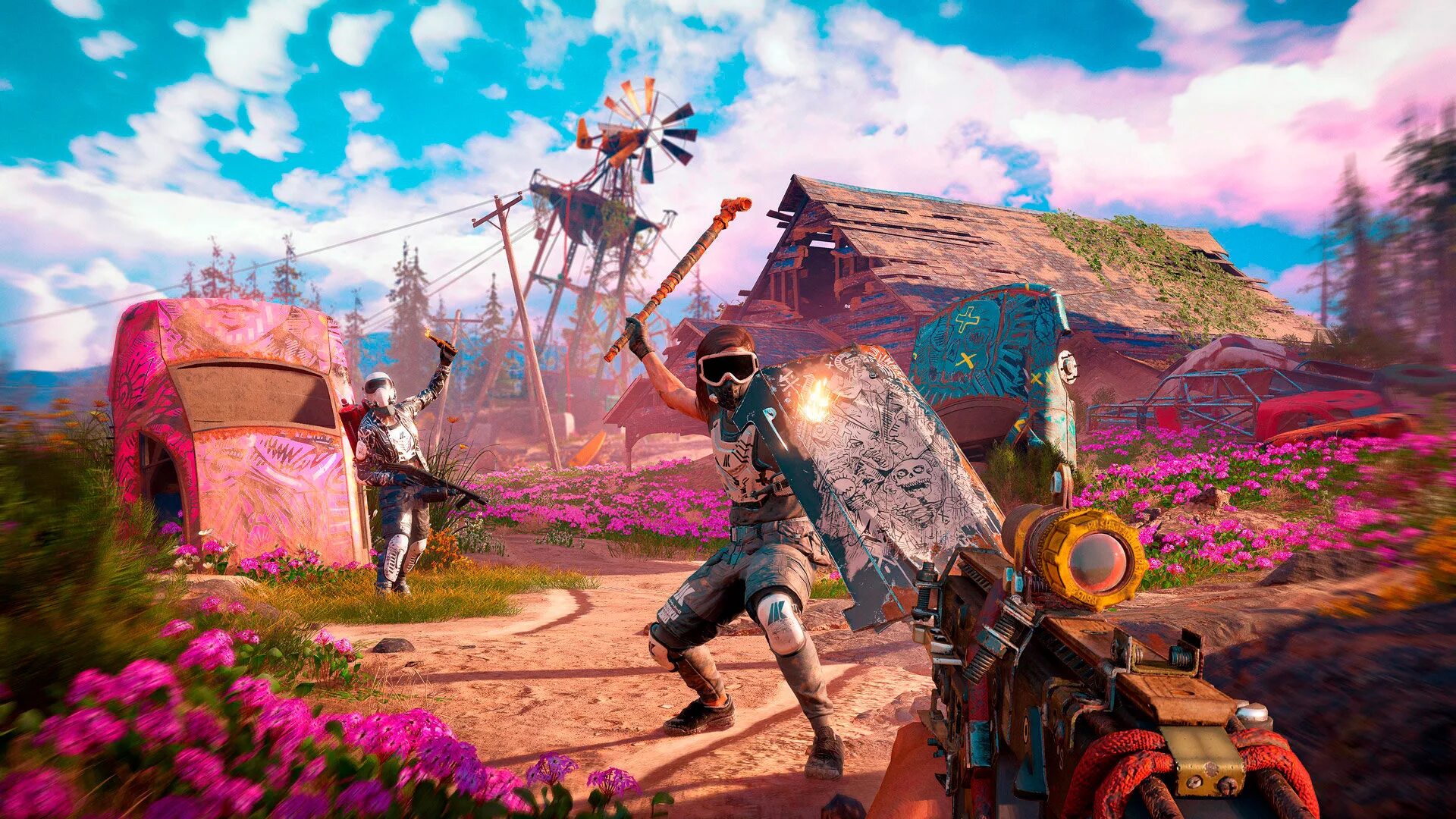 Новая игра новые возможности. Far Cry New Dawn. Фар край Нью Доун. Far Cry 5 New Dawn.