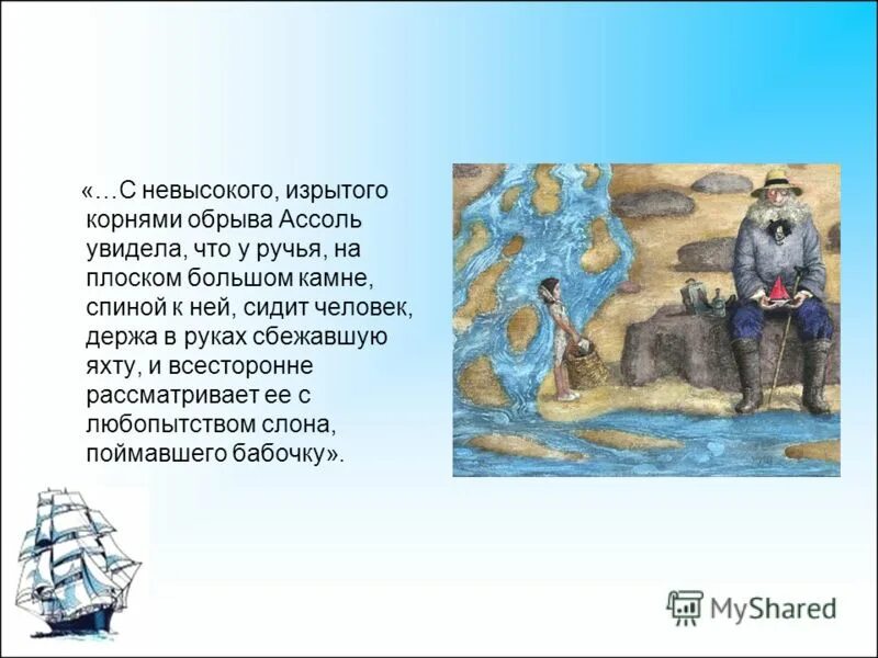 К какому произведению относится алые паруса. С невысокого изрытого корнями обрыва. Презентация по литературе 6 класс Алые паруса. Алые паруса произведение.