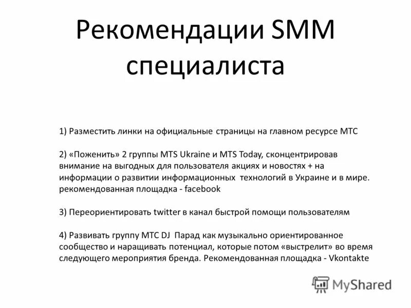 Smm анализ