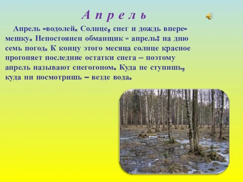 Апрель Водолей. Апрель месяц снегогон. Непостоянен солнце снег и дождь. Апрель снегогон презентация. Прошли дожди апрель теплеет