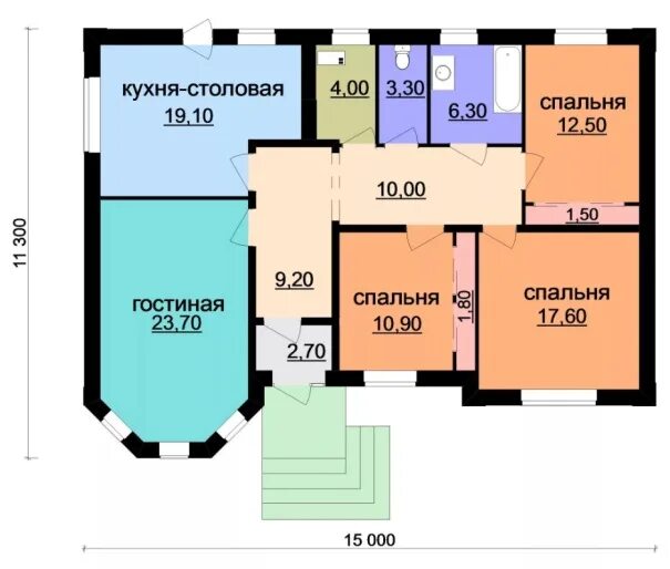 планировка одноэтажного дома с 4 спальнями и сауной. четырехкомнатный одноэтажный дом проект. 4 комнатный одноэтажный дом. проекты домов беларх одноэтажных домов. 4х комнатный дом.
