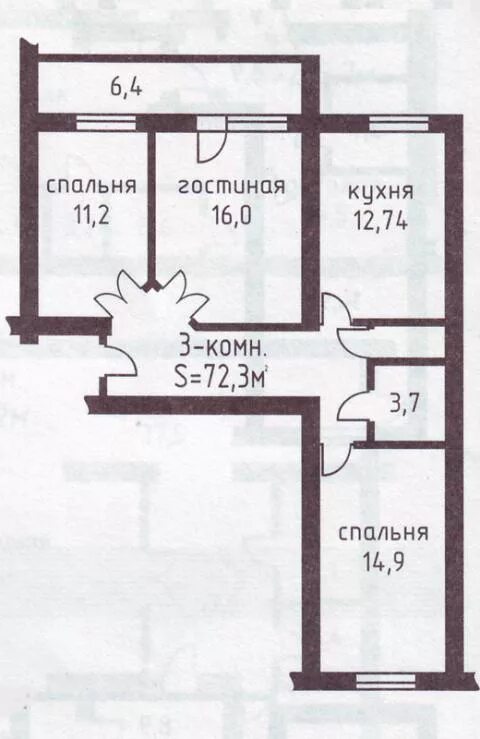 3х комнатная тольятти купить