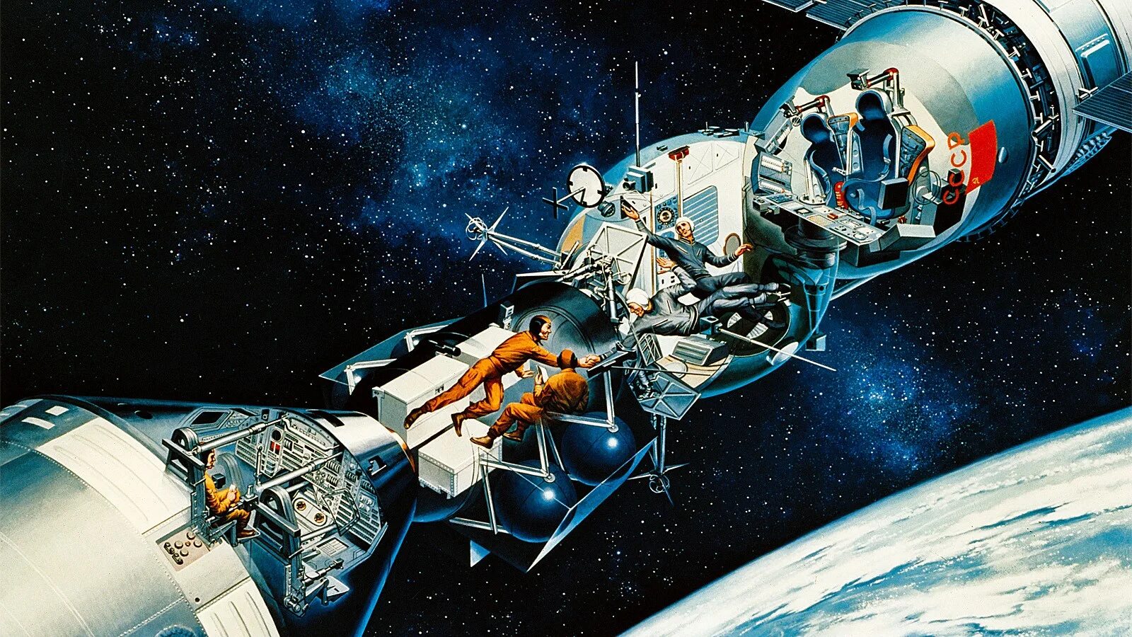 Первый пилотируемый космический полет год. Союз 19 и Аполлон. Союз 19 и Аполлон стыковка. Стыковка кораблей Союз 19 Аполлон. Орбитальная станция Союз Аполлон.