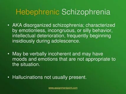 Schizophrenia slowed