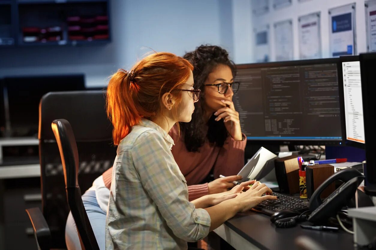 They are using the computer