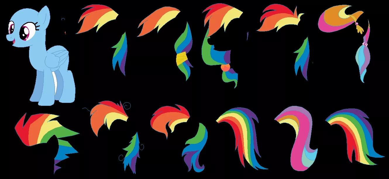 Different Types of Long Hair Clipart