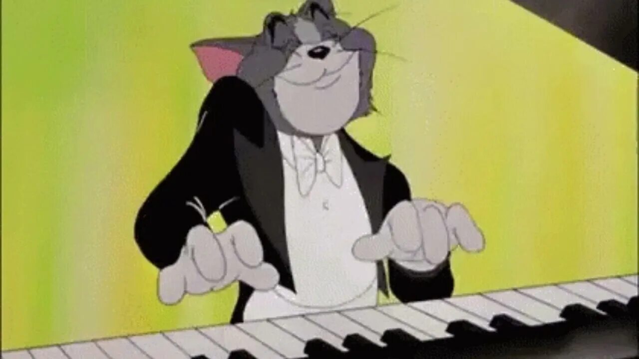 Том и Джерри пианист. Том и Джерри пианино. Кот том на пианино. Музыкальные коты. Мем играет на пианино