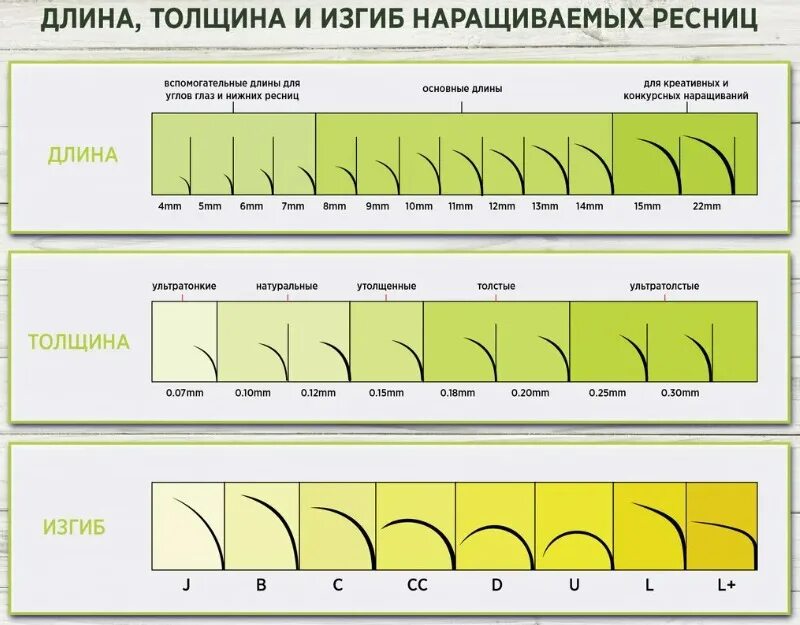 Как отличить л. Схема нарощенных ресниц длина толщина. Максимальная толщина нарощенных ресниц для наращивания. Толщина и изгиб нарощенных ресниц. Таблица толщины ресниц для наращивания.