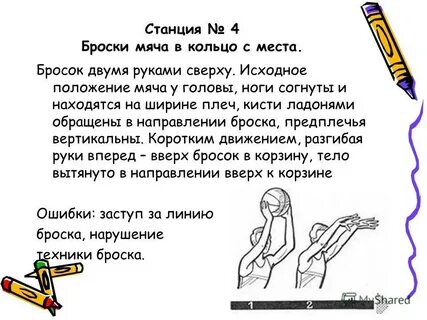 Бросок в кольцо двумя руками