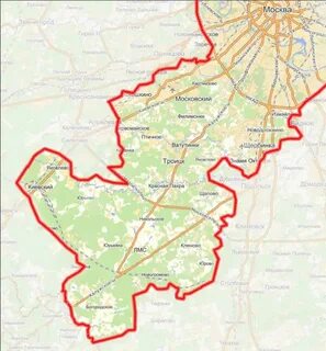 Границы расширения москвы на карте
