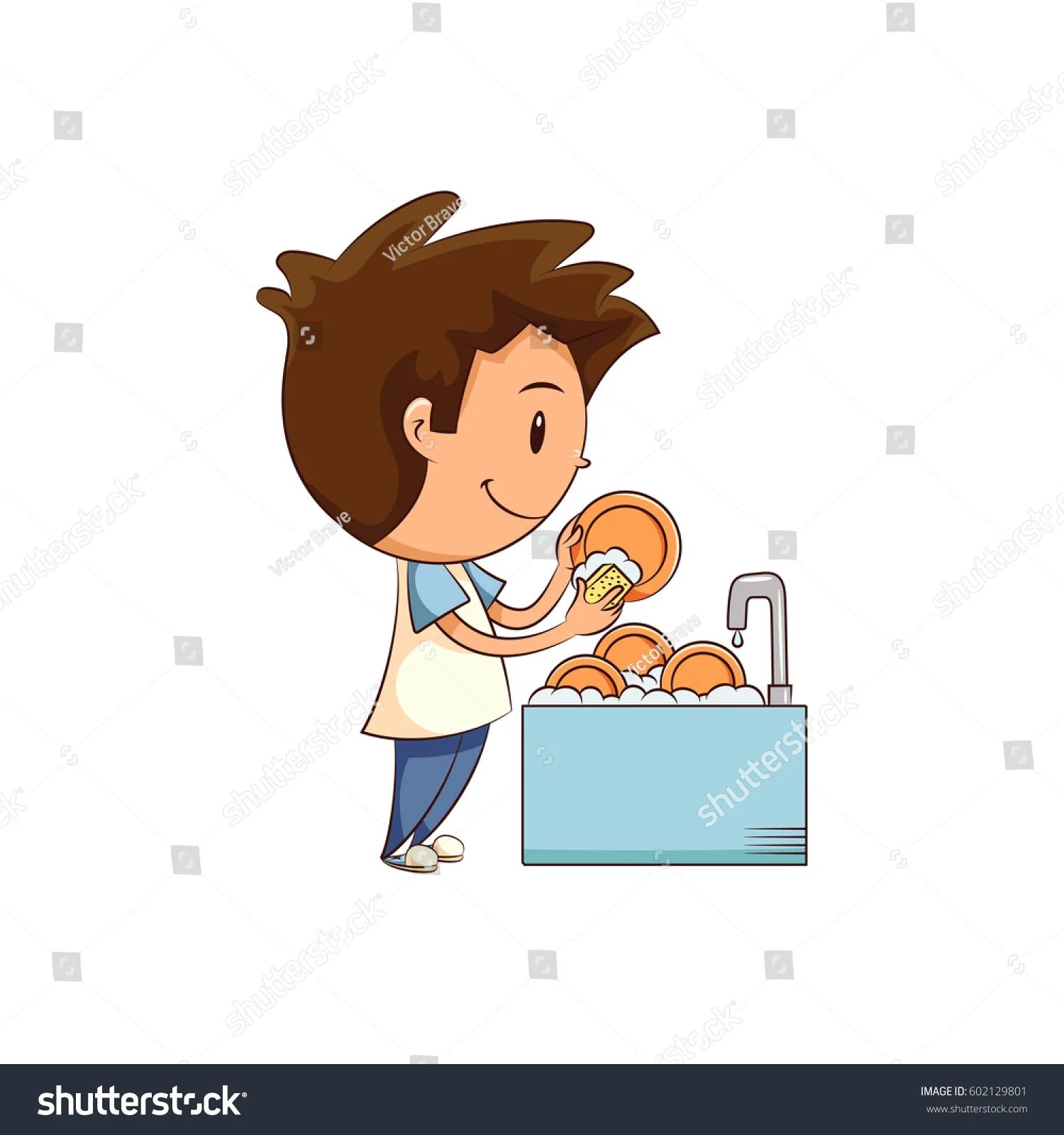 I washed up