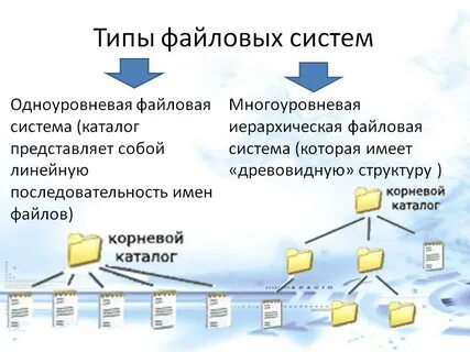 Виды файлов системы