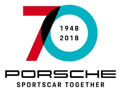 Porsche 70th Anniversary Logo.