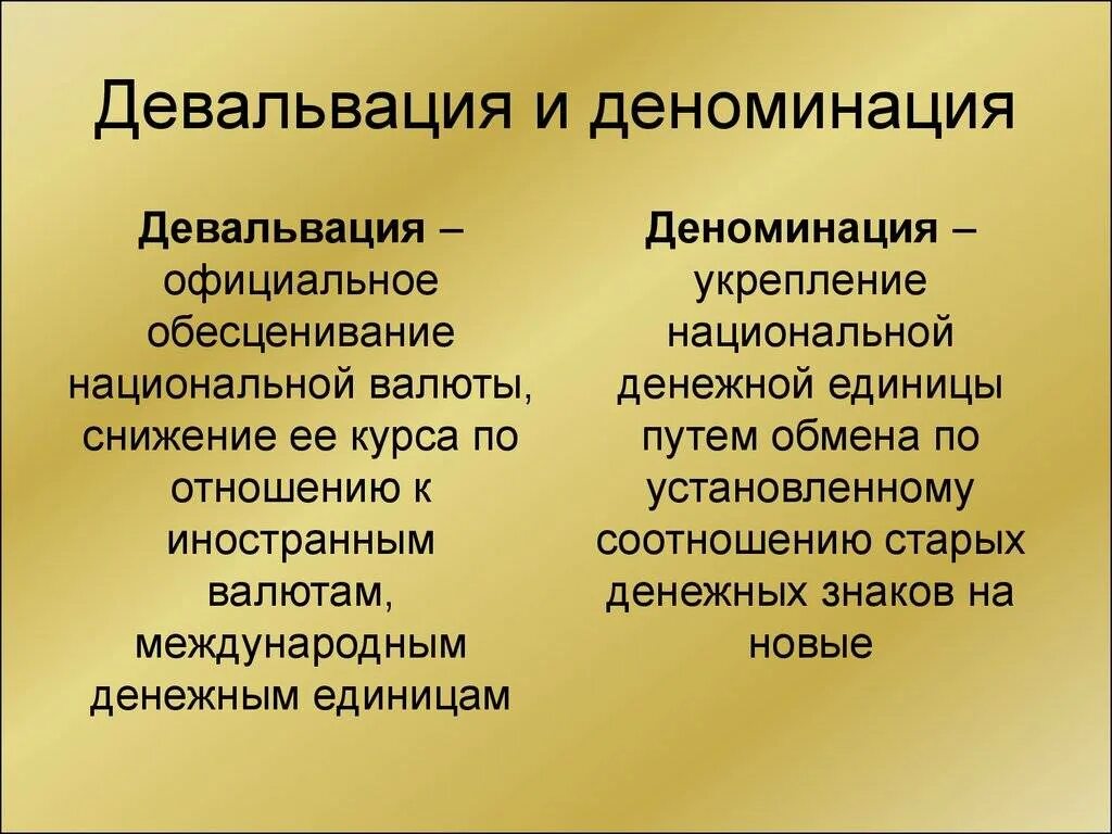Что такое девальвация