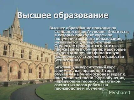 Институт уровень образования