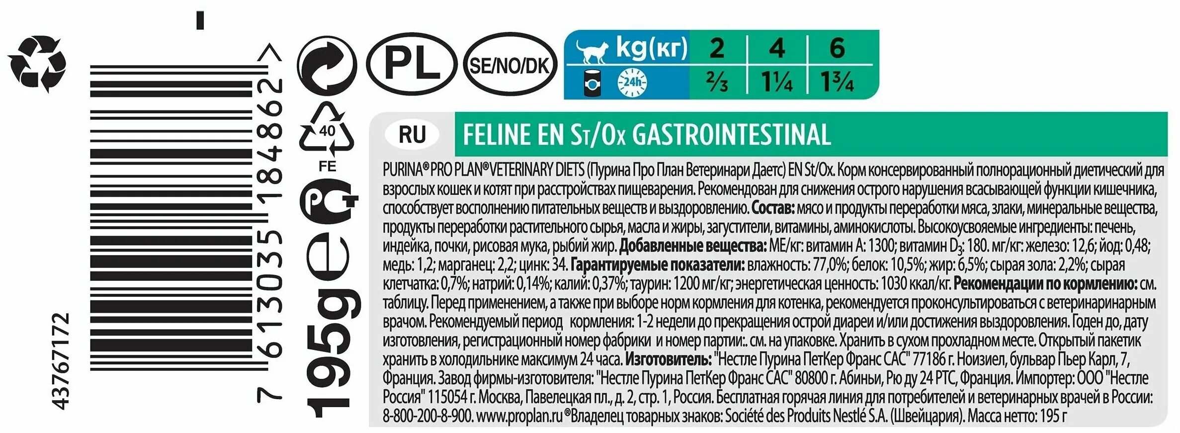 Pro plan gastrointestinal консервы