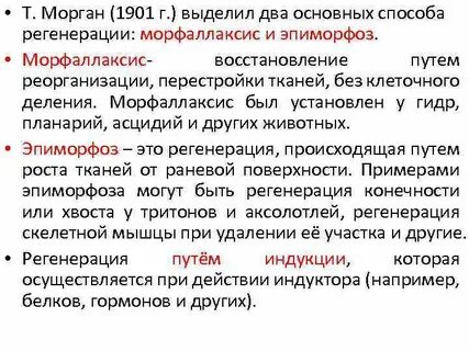 Способы регенерации