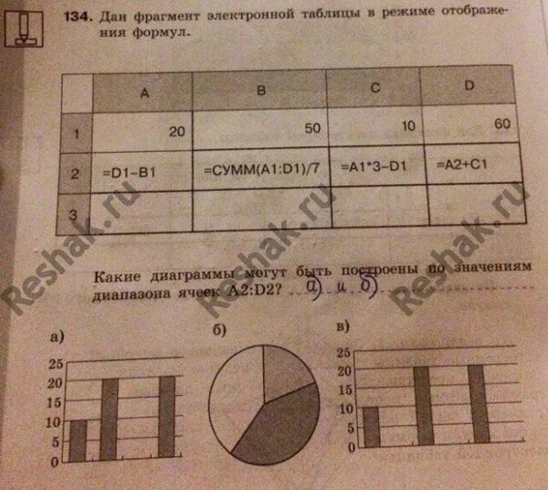 Обработка числовой информации в электронных таблицах босова. Фрагмент электронной таблицы решение. фрагмент электронной таблицы 9 класс. босова 9 класс тест.