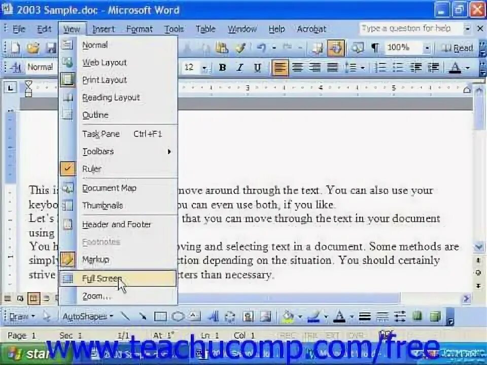 Режимы ms word