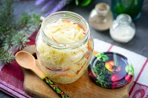 Квашеная капуста с яблоками рецепт