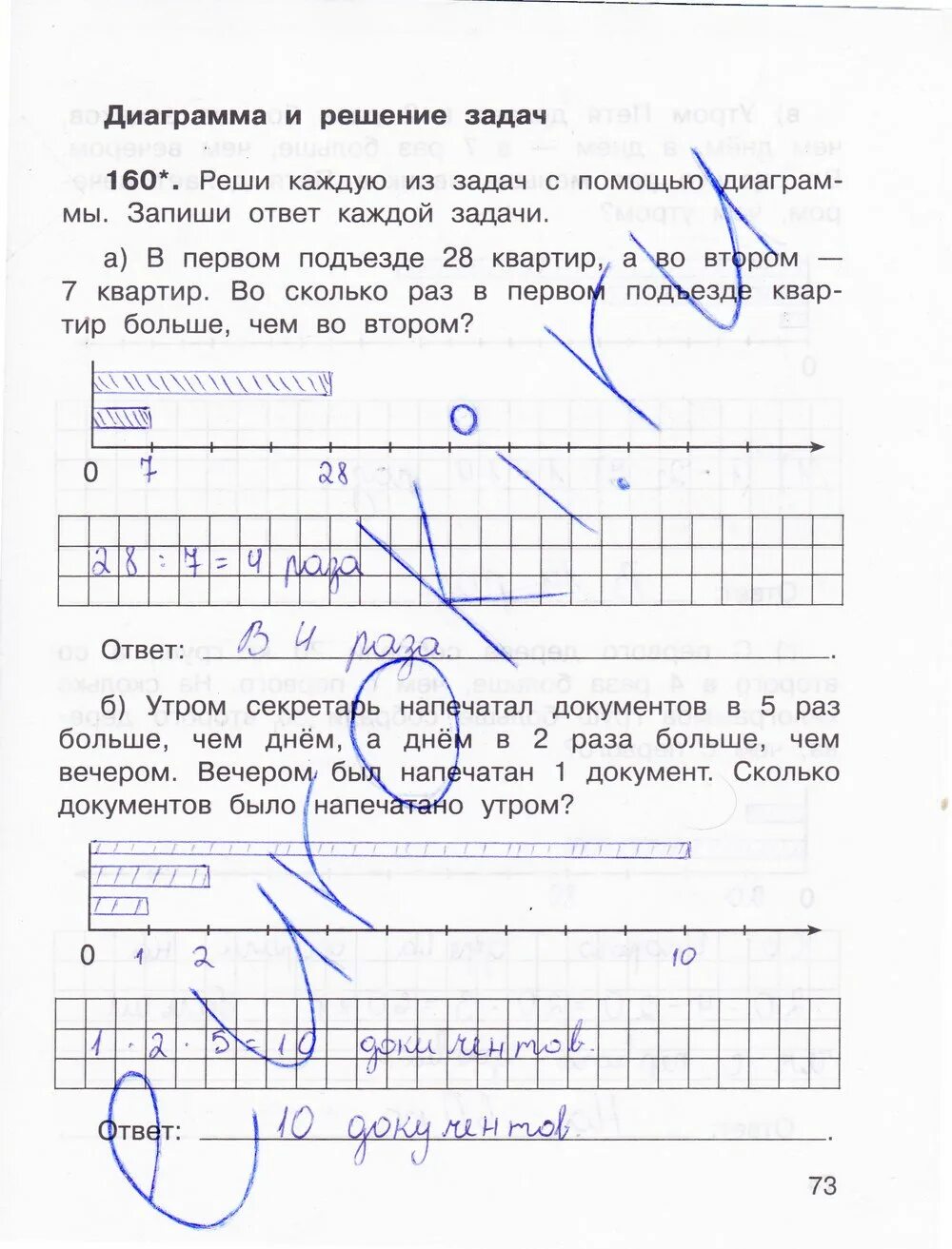 Математика 4 класс рабочая тетрадь страница 73