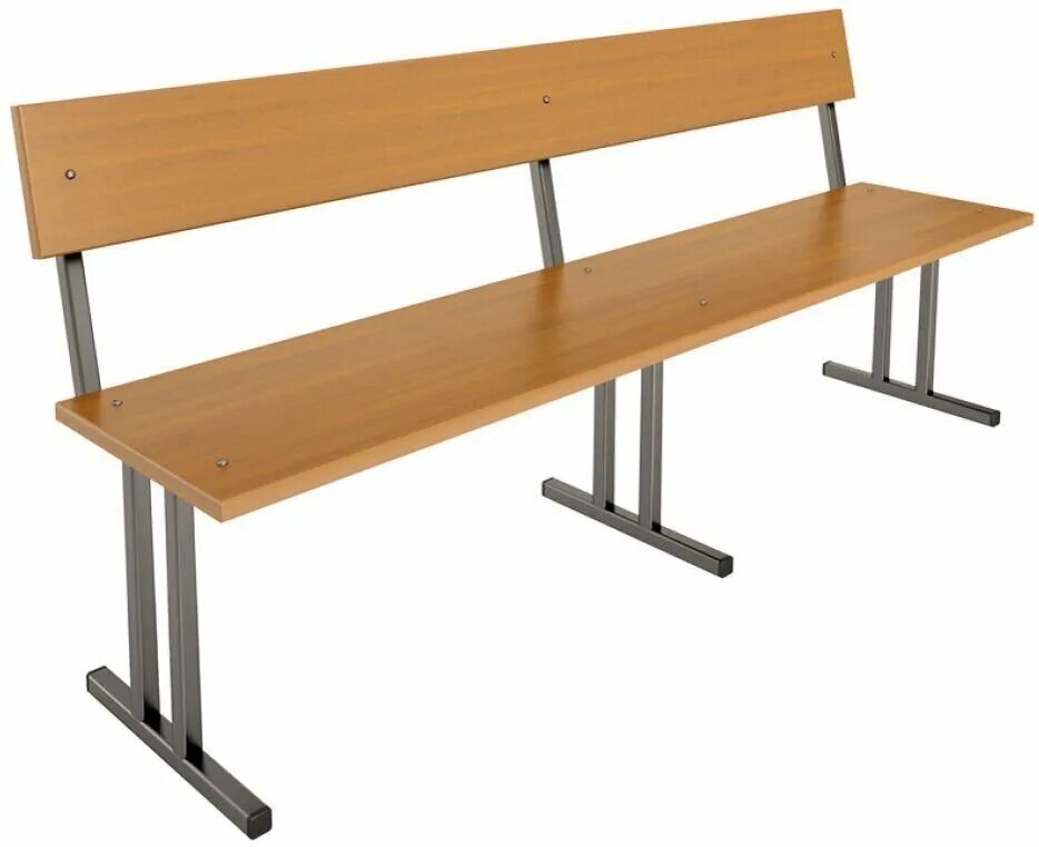 Скамейка для раздевалки жесткая со спинкой (l= 2000мм). Скамья в школу. Скамейки для школы. Скамья в школу. Банкетка ал 1450 420 460мм.