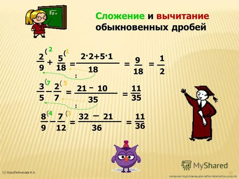 Сложите 4 7 и 2 7