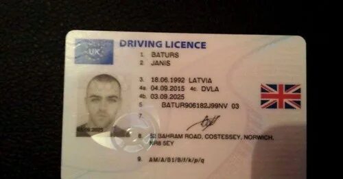 Uk Driving License. Uk drive