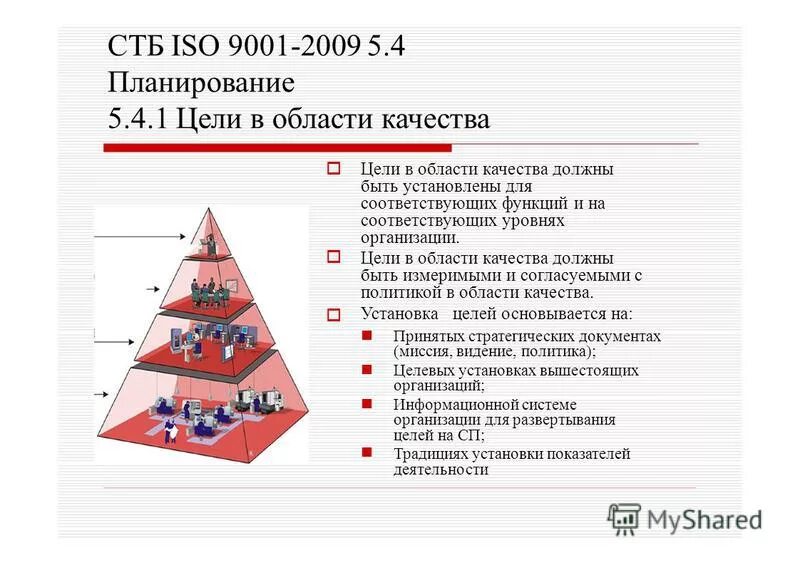 В области качества должны быть