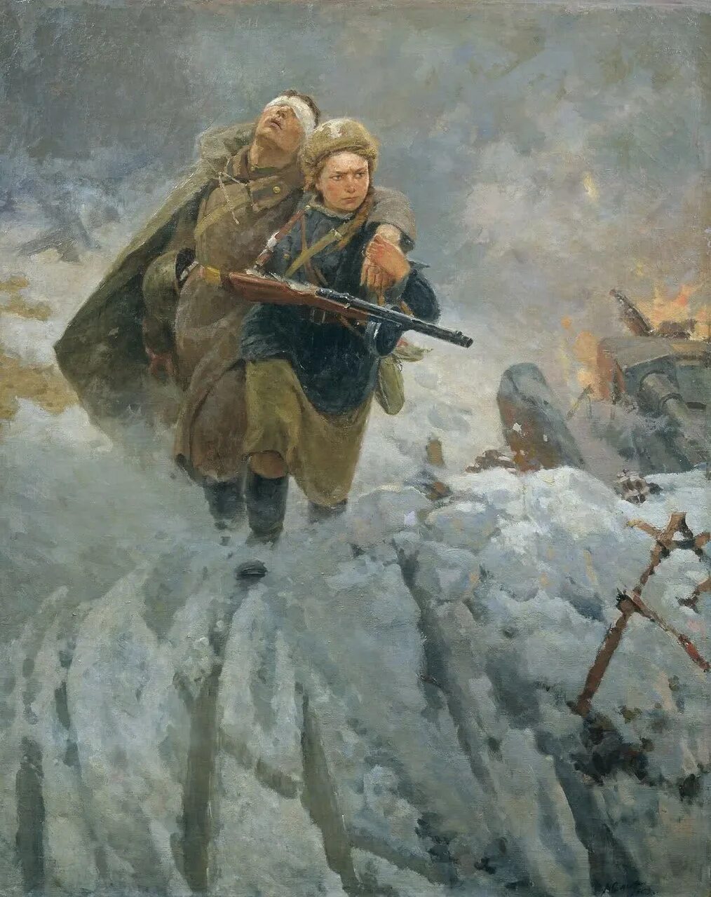 Картина художника на тему войны