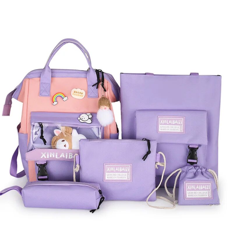 Набор рюкзаков для девочек. Портфель с набором. Комплекты рюкзаков для девочек. Набор портфелей для девочек.