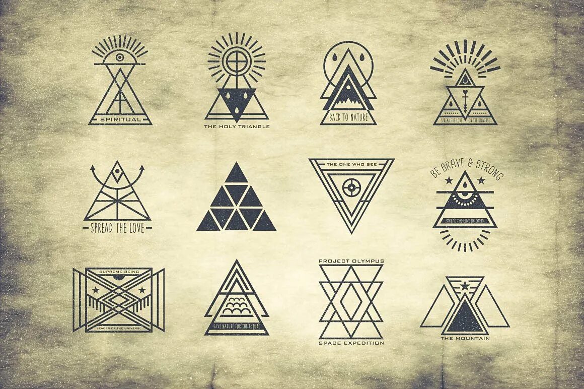 Три круга что означает. Треугольный знак. Символические знаки. Треугольник в треугольнике символ. Эзотерические символы.