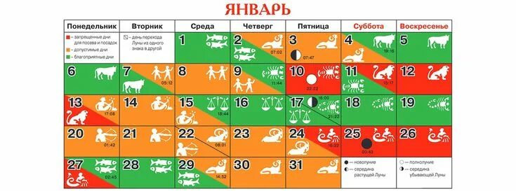 Лунный посадочный календарь на 2017 год садовода и огородника
