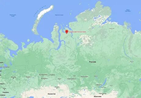 Тазовская губа на карте