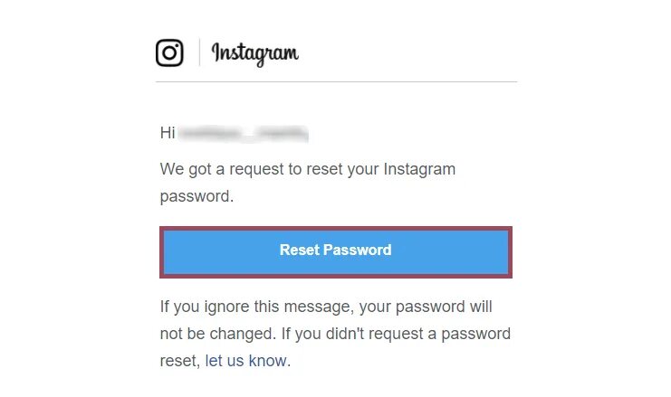 Password reset requested