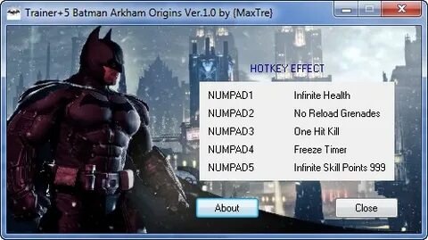 Batman arkham трейнер